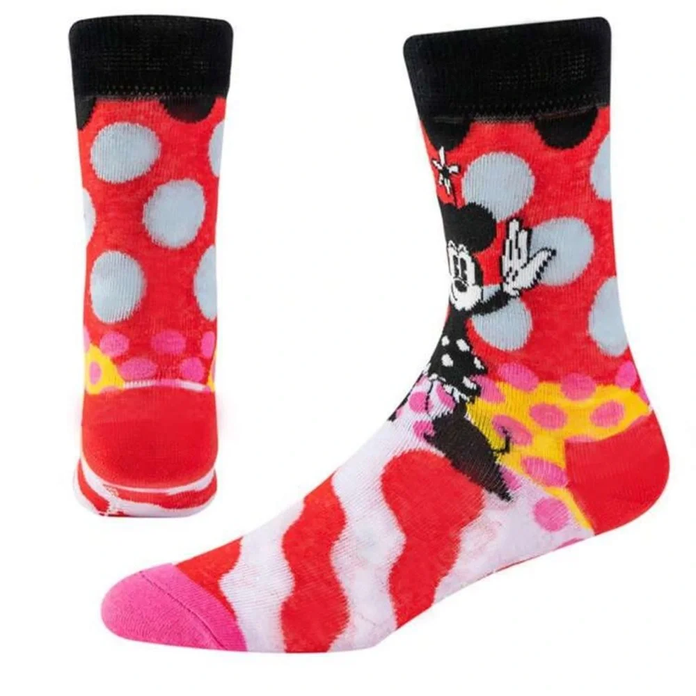 •Classic Minnie• Minnie Mouse Graphic All Over Crew Socks 3 for $21